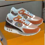 Louis Vuitton Men Run Away Sneaker Suede Calf Leather and Monogram Canvas - Image 3