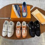 Louis Vuitton Men Run Away Sneaker Suede Calf Leather and Monogram Canvas - Image 13