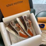 Louis Vuitton Men Run Away Sneaker Suede Calf Leather and Monogram Canvas - Image 6