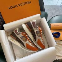 Louis Vuitton Men Run Away Sneaker Suede Calf Leather and Monogram Canvas