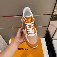 Louis Vuitton Men Run Away Sneaker Suede Calf Leather and Monogram Canvas