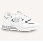 Louis Vuitton Herr Run Away Sneaker Vit Blandning av Material Monogram Blommor