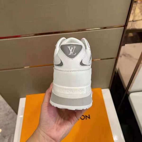 Louis Vuitton Men Run Away Sneaker White Mix of Materials Monogram Flowers (8)