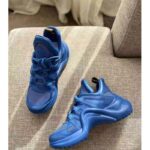 Louis Vuitton Unisex LV Archlight Sneaker Mix Materials LV Circle Monogram Canvas Blue - immagine 2