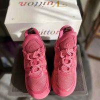 Louis Vuitton Women LV Archlight Sneaker Mix of Materials LV Circle Monogram Canvas Rose