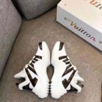 Louis Vuitton Women LV Archlight Sneaker Patent Monogram Canvas Technical Fabrics White - Image 10
