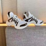 Louis Vuitton Women LV Archlight Sneaker Patent Monogram Canvas Technical Fabrics White - Image 6