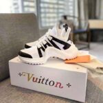 Louis Vuitton Women LV Archlight Sneaker Patent Monogram Canvas Technical Fabrics White - Image 8