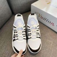 Louis Vuitton Women LV Archlight Sneaker Patent Monogram Canvas Technical Fabrics White