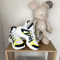 Louis Vuitton Women LV Archlight Sneaker Technical Fabric Monogram Canvas Yellow