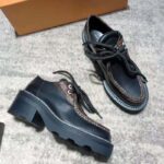 Louis Vuitton Women LV Beaubourg Platform Derby Calf Leather Patent Monogram Canvas - Bild 2