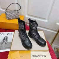 Louis Vuitton Women Since 1854 Metropolis Flat Ranger Jacquard Textile Calf Leather