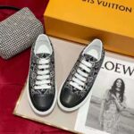 Louis Vuitton Women Since 1854 Stellar Sneaker Jacquard Textile Calf Leather Black – Image 4