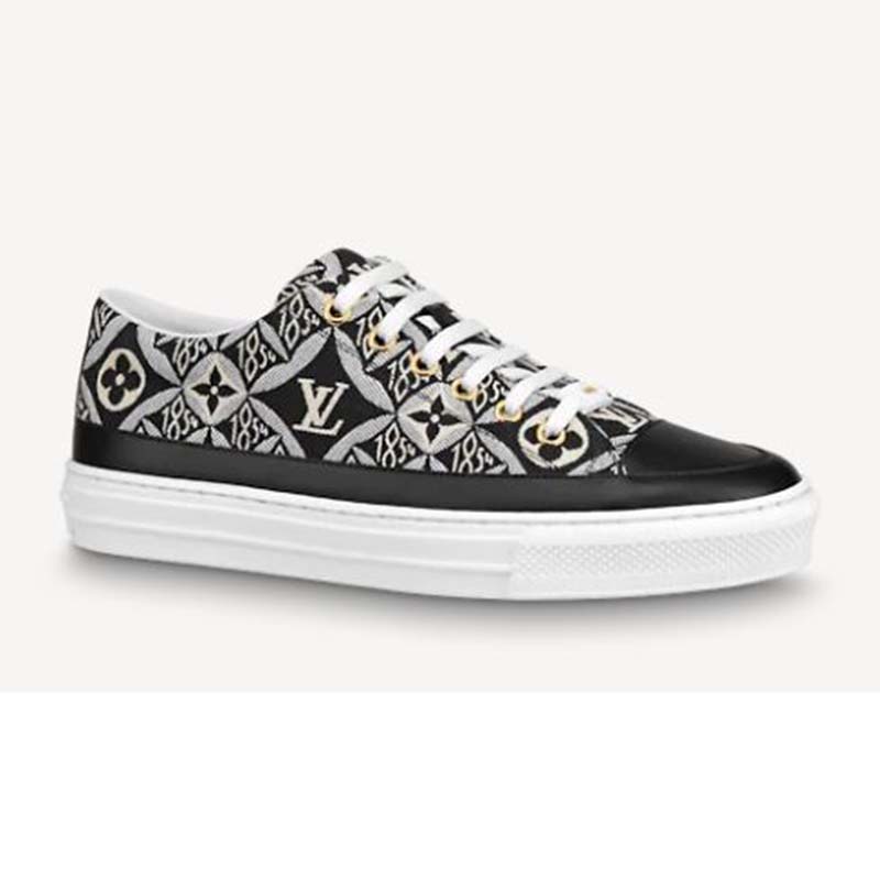 Louis Vuitton Black/White Monogram Jacquard Canvas Stellar Low Top Sneakers  Size 35 Louis Vuitton