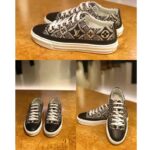 Louis Vuitton Women Since 1854 Stellar Sneaker Jacquard Textile Calf Leather Black – Image 9