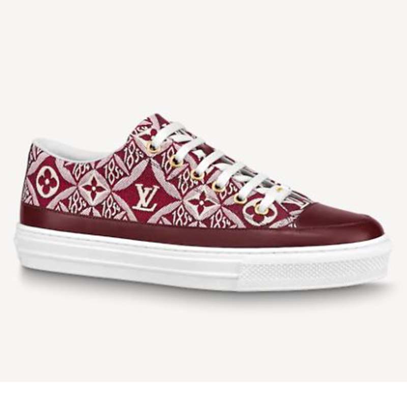 LOUIS VUITTON Jacquard Since 1854 Stellar Sneakers 35.5 Bordeaux 1055391