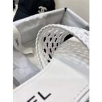Chanel Women Mules Shiny Braided Goatskin White 4.5 cm Heel – Image 6