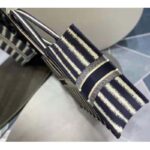 Dior Women Book Tote Blue D-Stripes 'Christian Dior' Embroidery - Imagen 8
