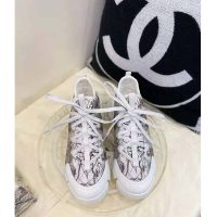 Dior Women D-Connect Sneaker Black White Dior Around the World Technical Fabric