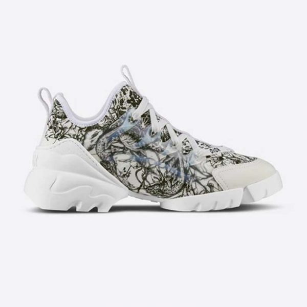 Dior Women D-Connect Sneaker Dior Zodiac Printed Technical Fabric