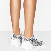 Dior Women D-Connect Sneaker Dior Zodiac Printed Technical Fabric