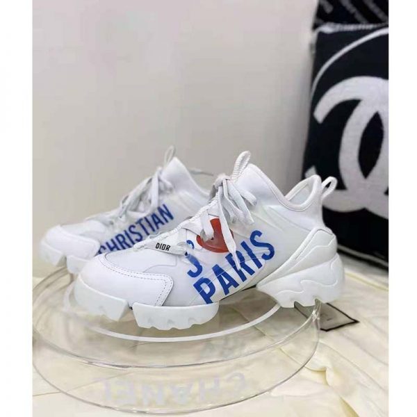 Dior Women D-Connect Sneaker White I Love Paris Technical Fabric (2)