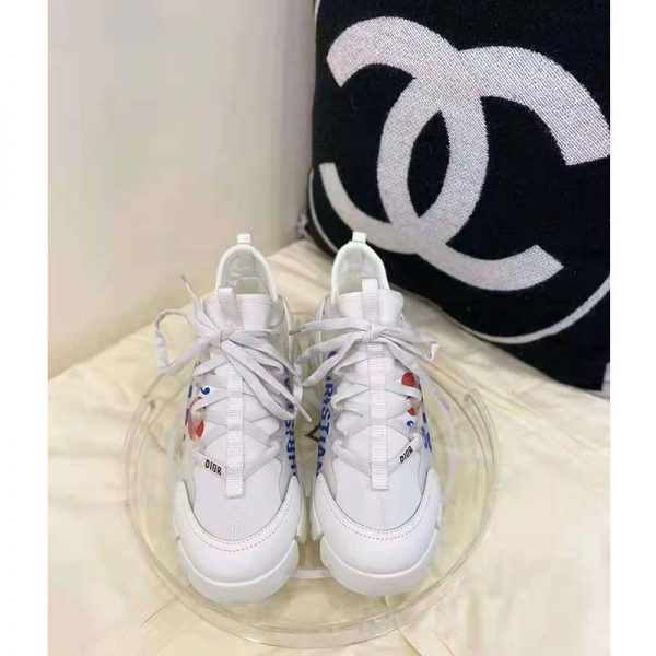 Dior Women D-Connect Sneaker White I Love Paris Technical Fabric (4)