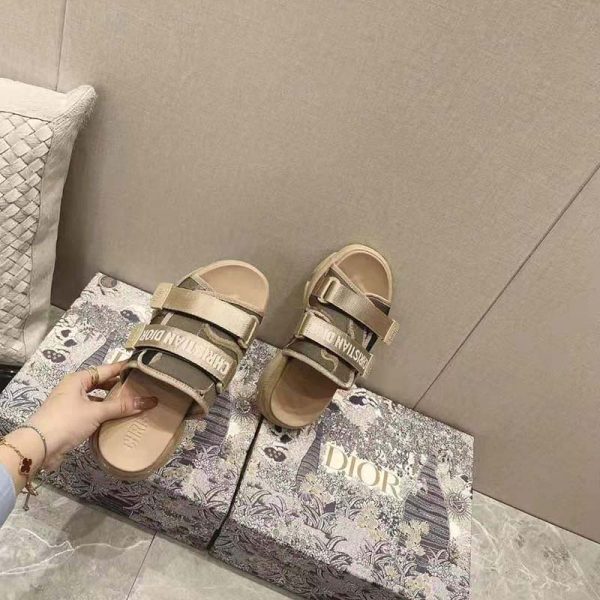 Dior Women D-Wander Slide Nude Camouflage Technical Fabric (6)