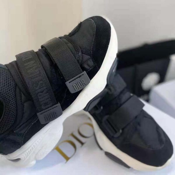Dior Women D-Wander Sneaker Black Dior Oblique Technical Fabric