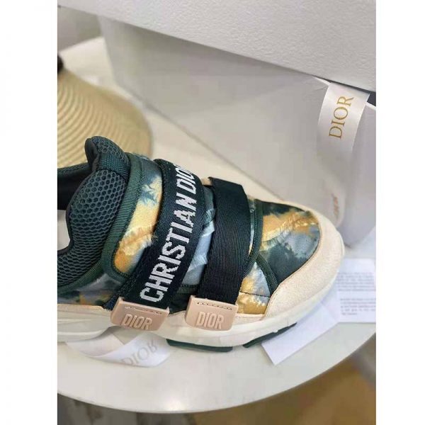 Dior Women D-Wander Sneaker Uber Cypress Green Camouflage Tie & Dior Technical Fabric (12)
