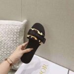 Dior Women Dio(r) Evolution Slide Beige Multicolor Mizza Shiny Technical Fabric - immagine 8