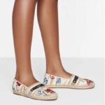 Dior Women Dior Granville Espadrille Multicolor Cotton with Dior Hibiscus Embroidery - Image 9