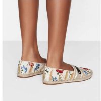 Dior Women Dior Granville Espadrille Multicolor Cotton with Dior Hibiscus Embroidery