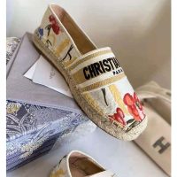 Dior Women Dior Granville Espadrille Multicolor Cotton with Dior Hibiscus Embroidery