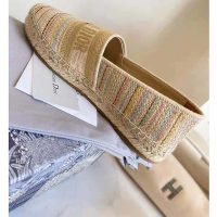 Dior Women Dior Granville Espadrille Multicolor Dior Or Metallic Thread Embroidered Cotton