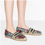 Dior Women Dior Granville Espadrille Multicolor Mille Fleurs Embroidered Cotton - Image 9