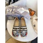 Dior Women Dior Granville Espadrille Multicolor Mille Fleurs Embroidered Cotton - Image 3