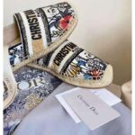Dior Women Dior Granville Espadrille Multicolor Mille Fleurs Embroidered Cotton - Image 6