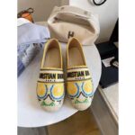 Dior Women Dior Granville Espadrille Turquoise Dior In Lights Embroidered Cotton – Image 3