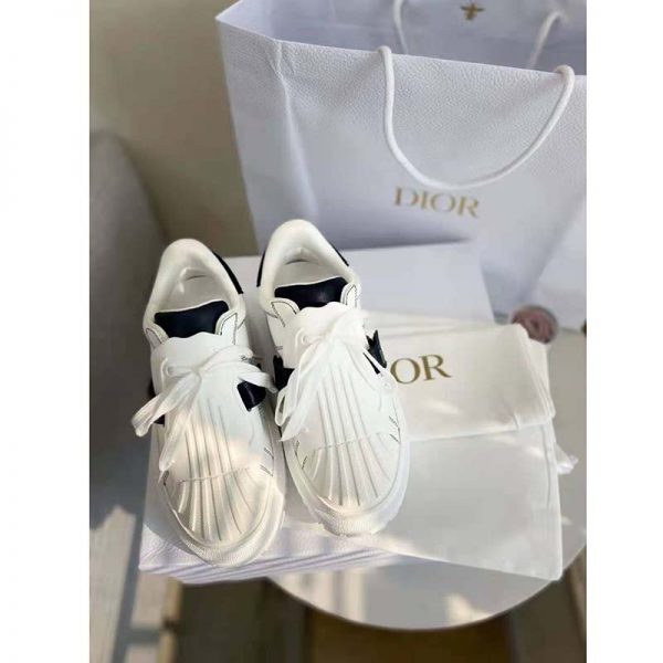 Dior Women Dior-ID Sneaker White and Deep Blue Calfskin and Rubber (10)