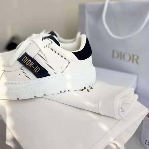 Dior Women Dior-ID Sneaker White and Deep Blue Calfskin and Rubber (11)