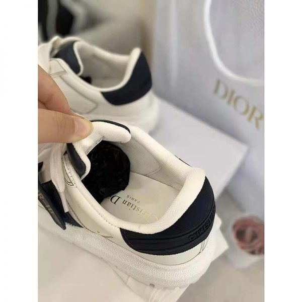 Dior Women Dior-ID Sneaker White and Deep Blue Calfskin and Rubber (12)