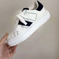 Dior Women Dior-ID Sneaker White and Deep Blue Calfskin and Rubber