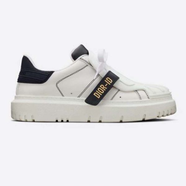 Dior Women Dior-ID Sneaker White and Deep Blue Calfskin and Rubber