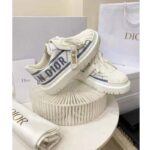 Dior Women Dior-ID Sneaker White and French Blue Technical Fabric - Image 4