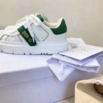 Dior Women Dior-ID Sneaker White and Green Calfskin and Rubber - Imagen 6