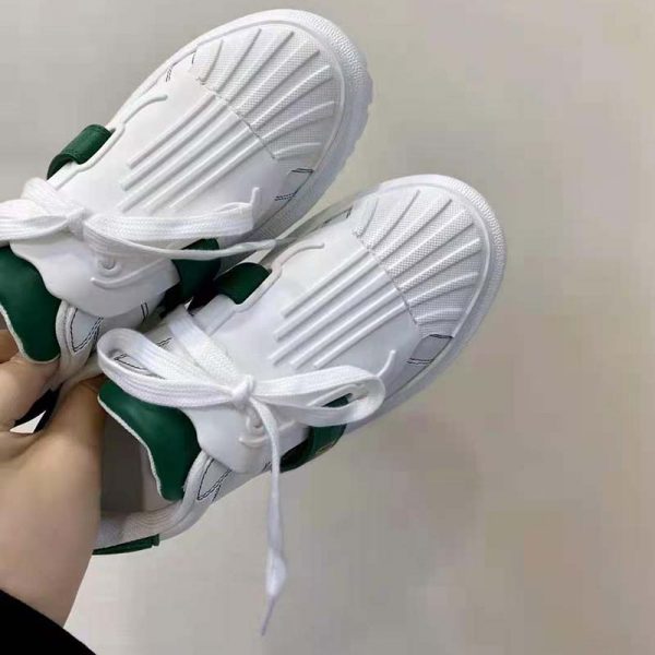 Dior Women Dior-ID Sneaker White and Green Calfskin and Rubber (6)