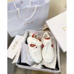 Dior Women Dior-ID Sneaker White and Nude Calfskin and Rubber - Image 8