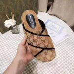 Gucci GG Unisex Slide Sandal Beige and Ebony Original GG Canvas - Image 7