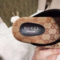 Gucci GG Unisex Slide Sandal Beige and Ebony Original GG Canvas
